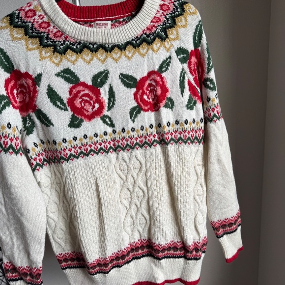 Mossimo Rose Knit Pullover Sweater Cottage Core Sz XS - Picture 6 of 8